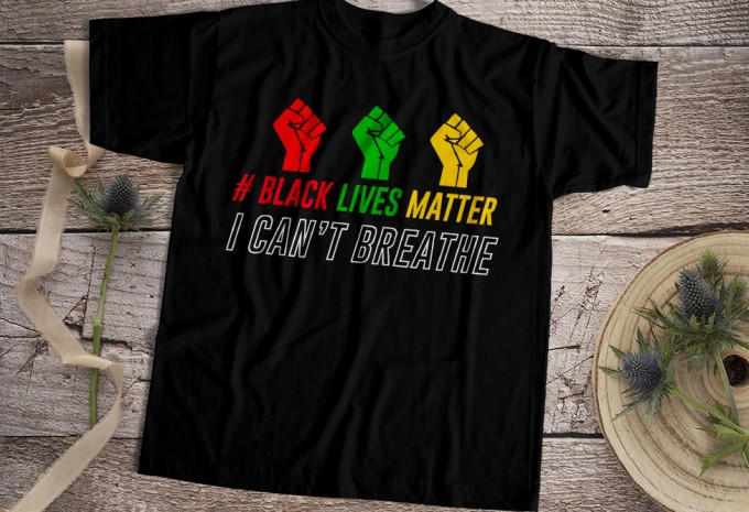 I Can Not Breathe Black Lives Matter Stop Racism